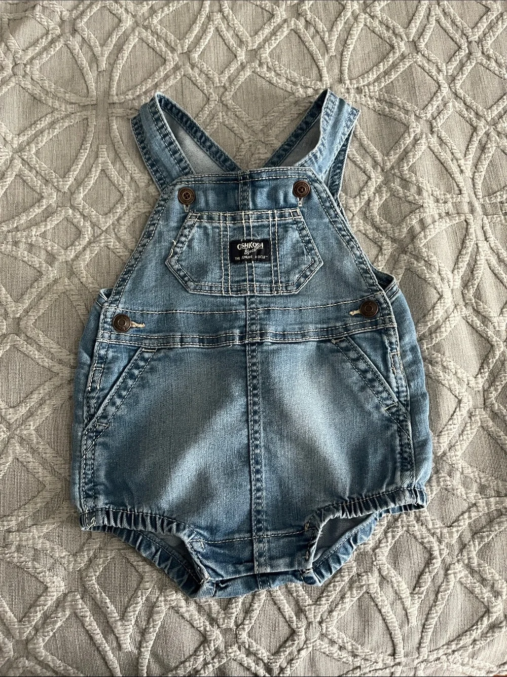 OshKosh B'gosh Denim Blue Baby Shortall Overalls